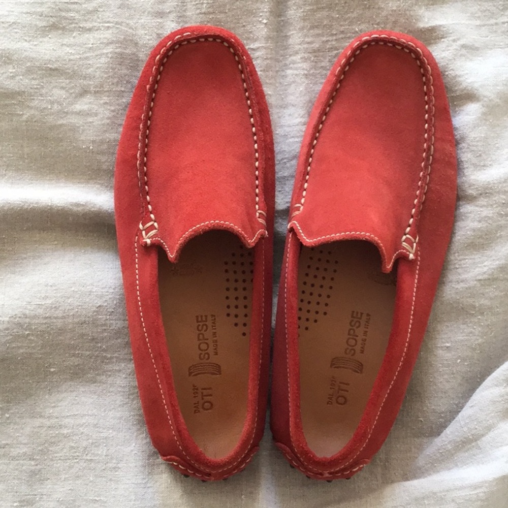 Otisopse Men’s Italian suede driving mocs, Euro 41.